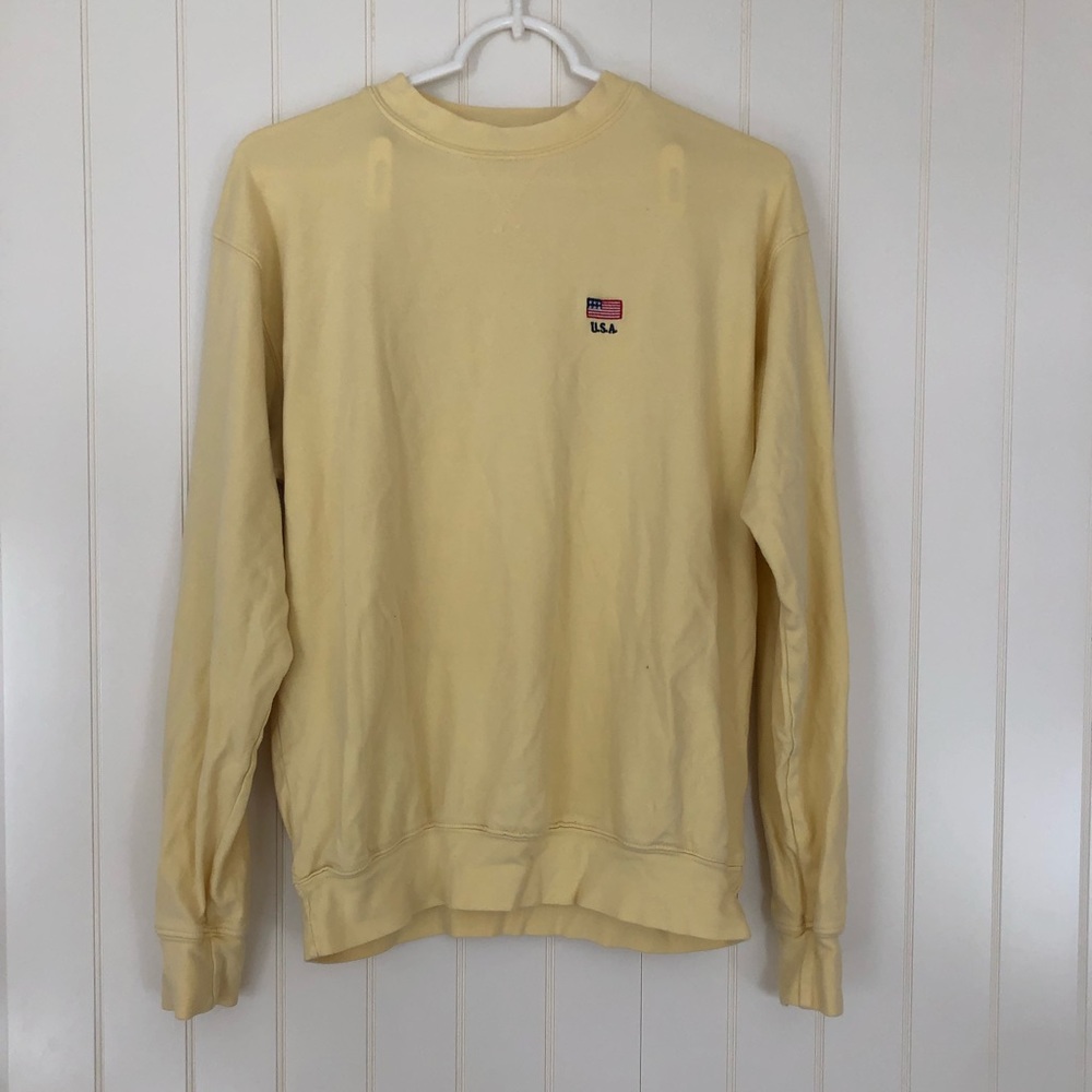 Yellow pullover sweatshirt